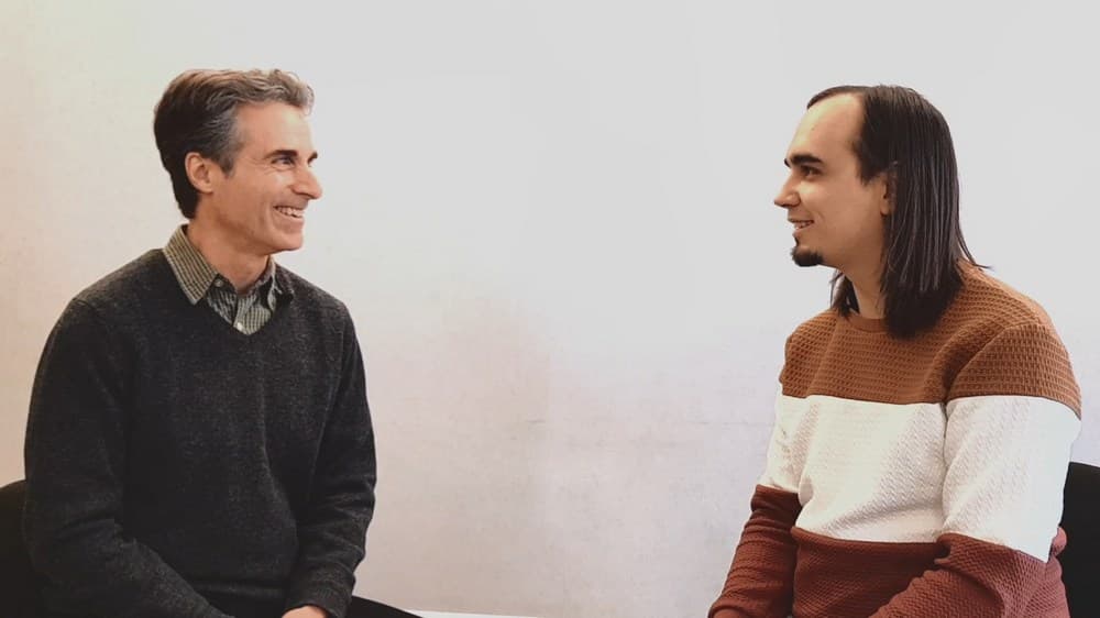 Клинические психологи Дэвид Эллиотт и Евгений Пустошкин (Санкт-Петербург, январь 2020)